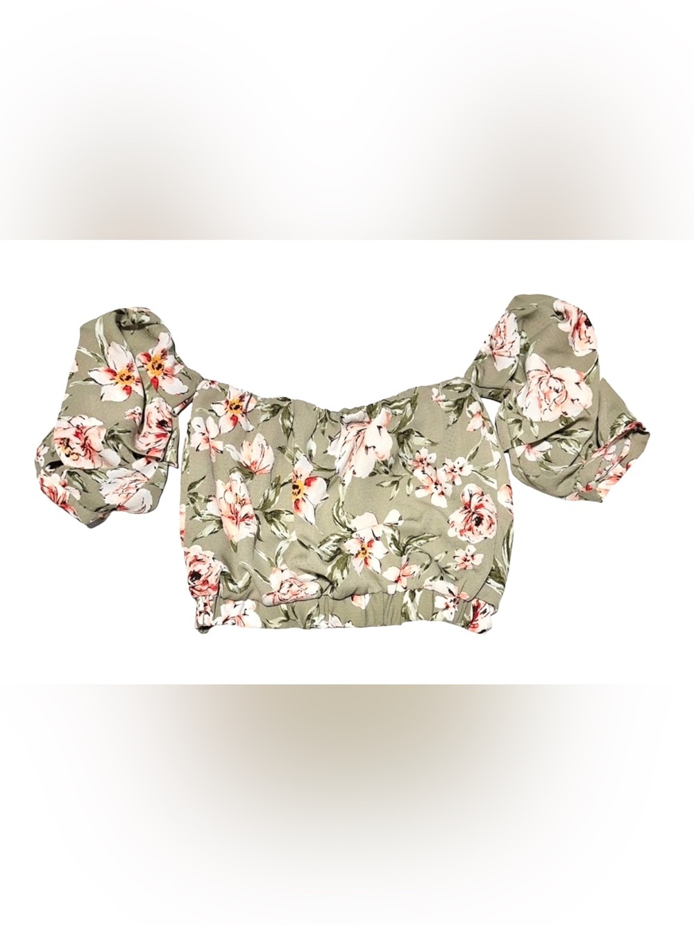Romantic DYNAMITE Floral Milkmaid Puff Sleeve Cottagecore Crop Boho Fairy Whimsy